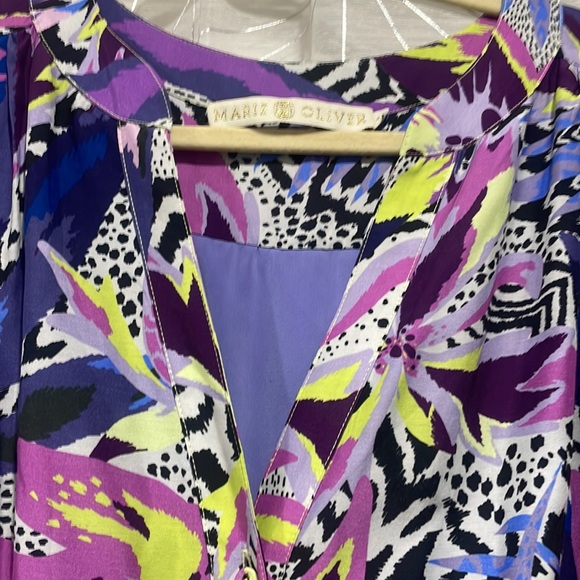 Marie Oliver Natalie dress pinks purples blues 4/6 - Picture 8 of 14